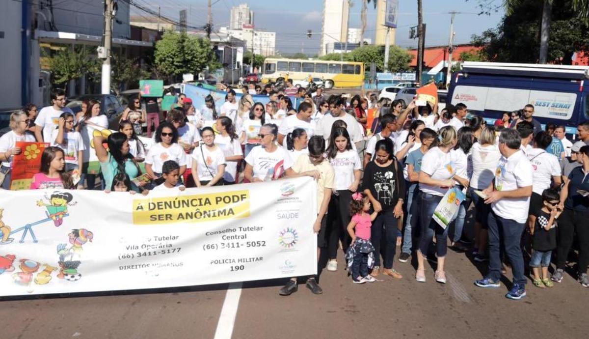 Caminhada no centro de Rondonópolis marca o Dia de Combate à Exploração Sexual Infantil