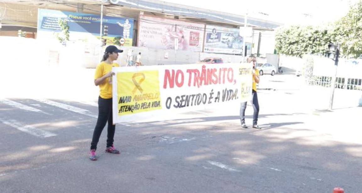 ‘Pit Stop’ no centro de Rondonópolis chama atenção para um trânsito mais seguro