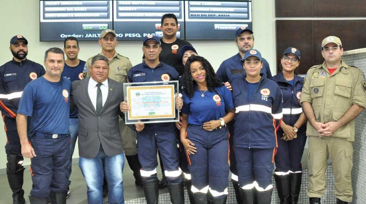 Profissionais da enfermagem que atuam no Samu 192 de Rondonópolis são homenageados na Câmara