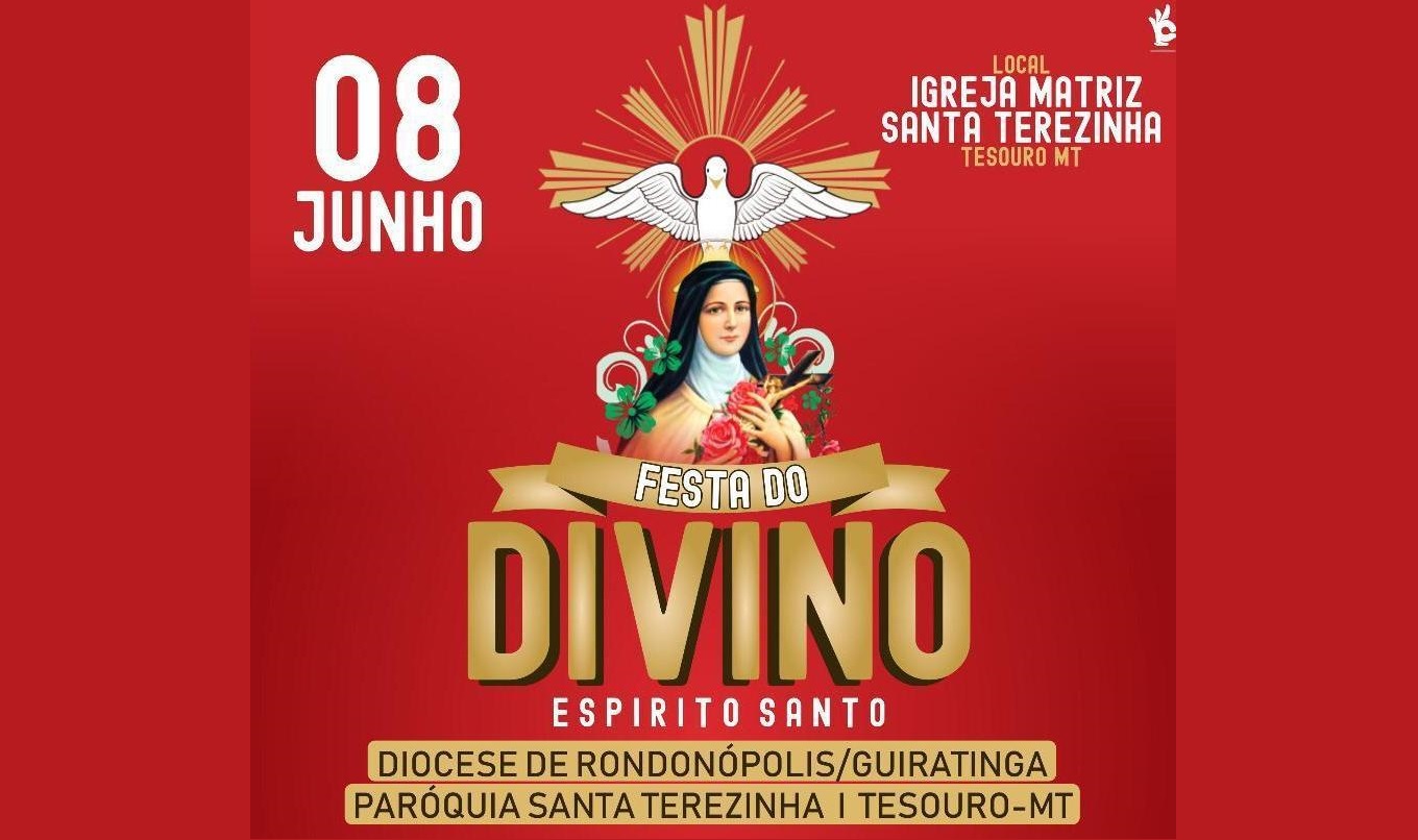 Festa do Divino Espírito Santo será neste sábado (08) em Tesouro