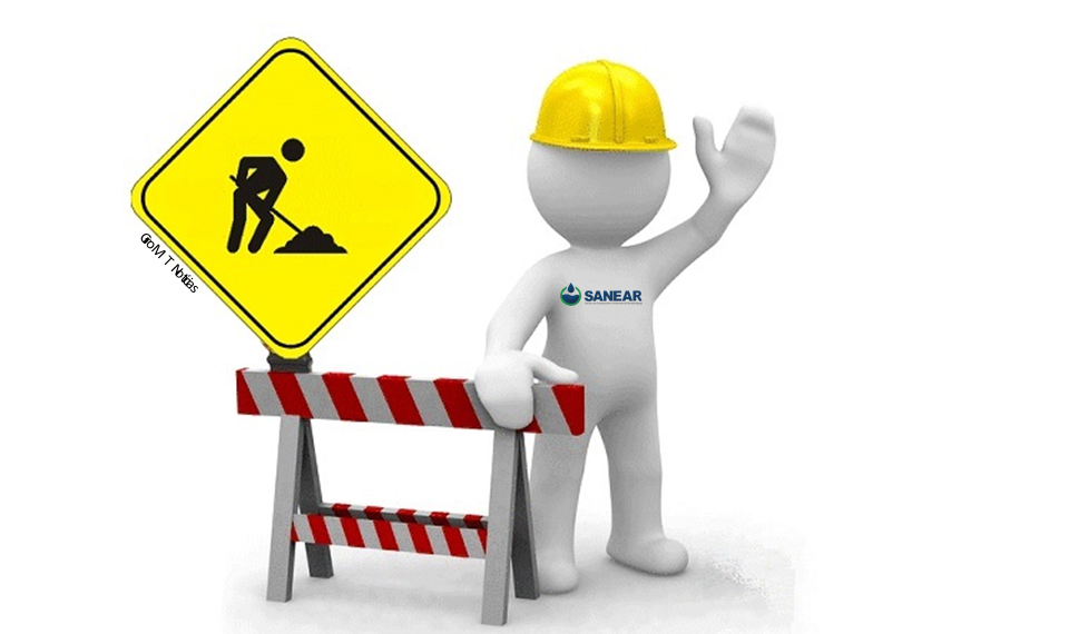 Sanear realiza serviços na Dom Pedro com a Duque de Caxias e pista fica interditada