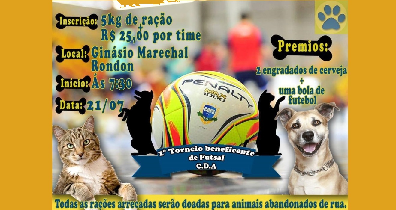 Cantinho da Adoção promoverá torneio de futsal para arrecadar fundos