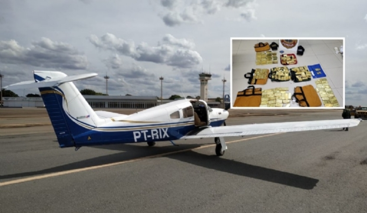 Polícia Federal apreende carga de ouro avaliada em R$ 18 milhões em avião que saiu de MT