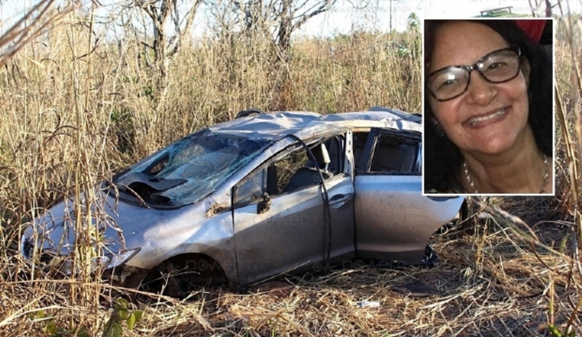 Corpo da vítima que morreu em capotamento de Civic na BR-163 é identificado; veja fotos