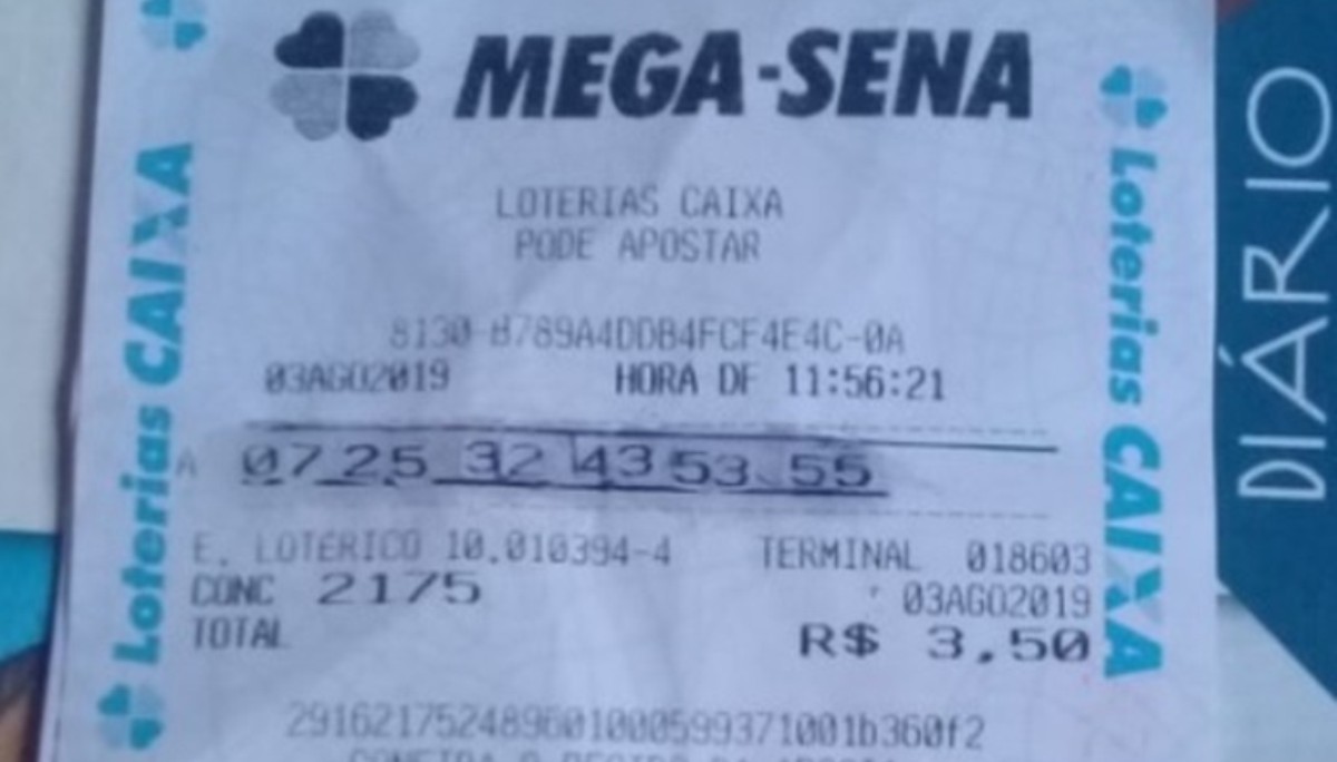 Mulher faz falsificação ‘grotesca’ em bilhete e tenta retirar prêmio da Mega Sena em lotérica de MT