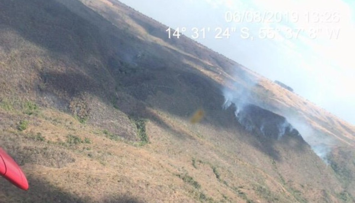Incêndio destrói 3,1 mil hectares de área de proteção das Cabeceiras do Rio Cuiabá