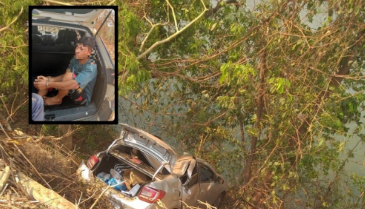 Adolescente capota carro roubado ao fugir da PM em Várzea Grande