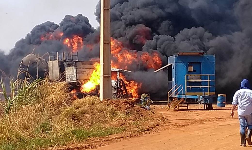Caminhão e trem da Rumo se chocam próximo a Alto Taquari; veja vídeo