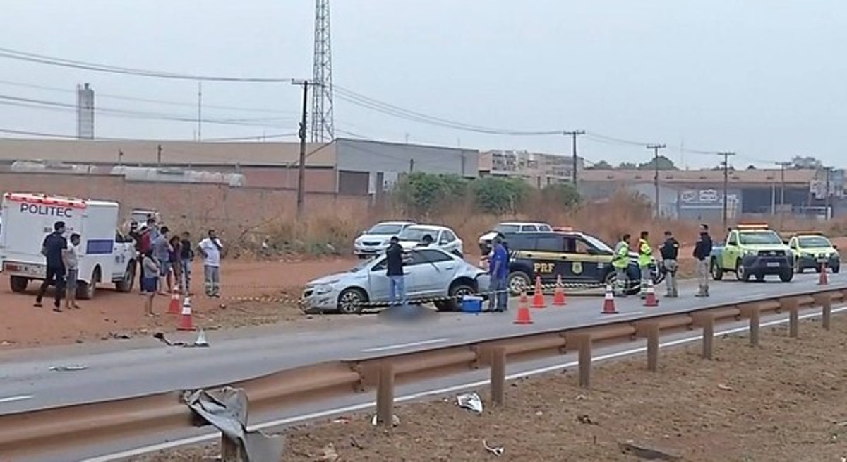Jovem perde o controle de carro e morre em acidente na BR-364 em Rondonópolis