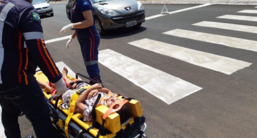 Motorista de uno atropela menina de 7 anos na faixa de pedestres em Tangará da Serra
