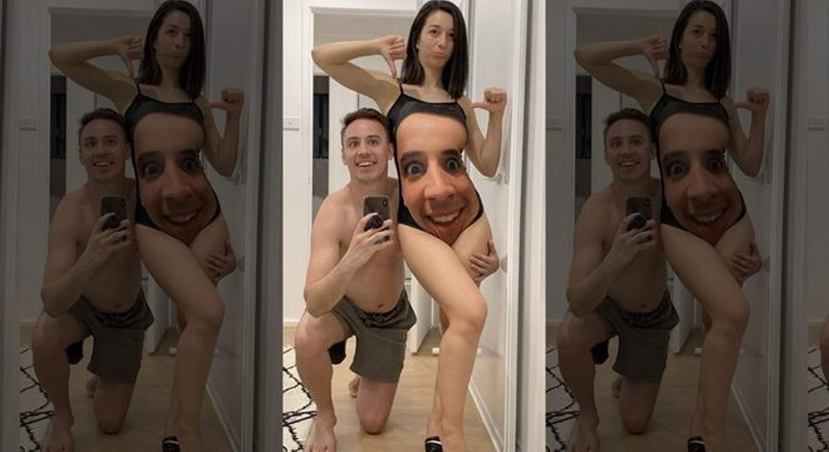 Influenciador presenteia noiva com maiô com o rosto dele e viraliza