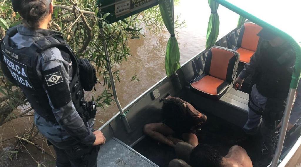 Barra do Garças | Casal é preso depois de roubar idosa e tentar fuga nadando no Rio das Garças