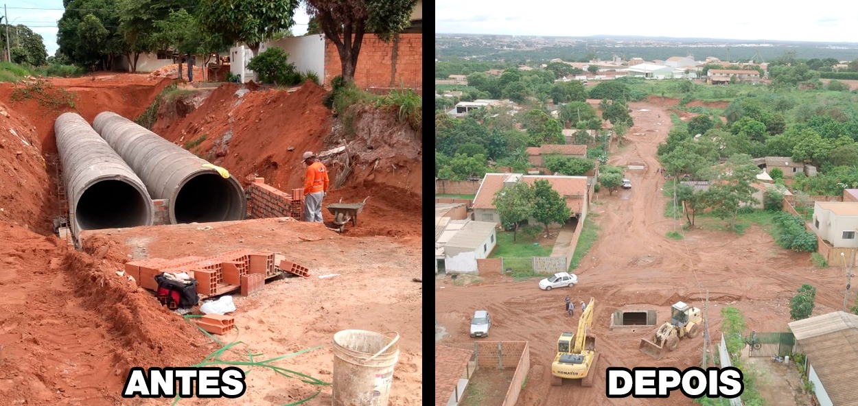 Obras de pavimentação e drenagem no Jardim Oásis e Paineiras seguem em ritmo acelerado