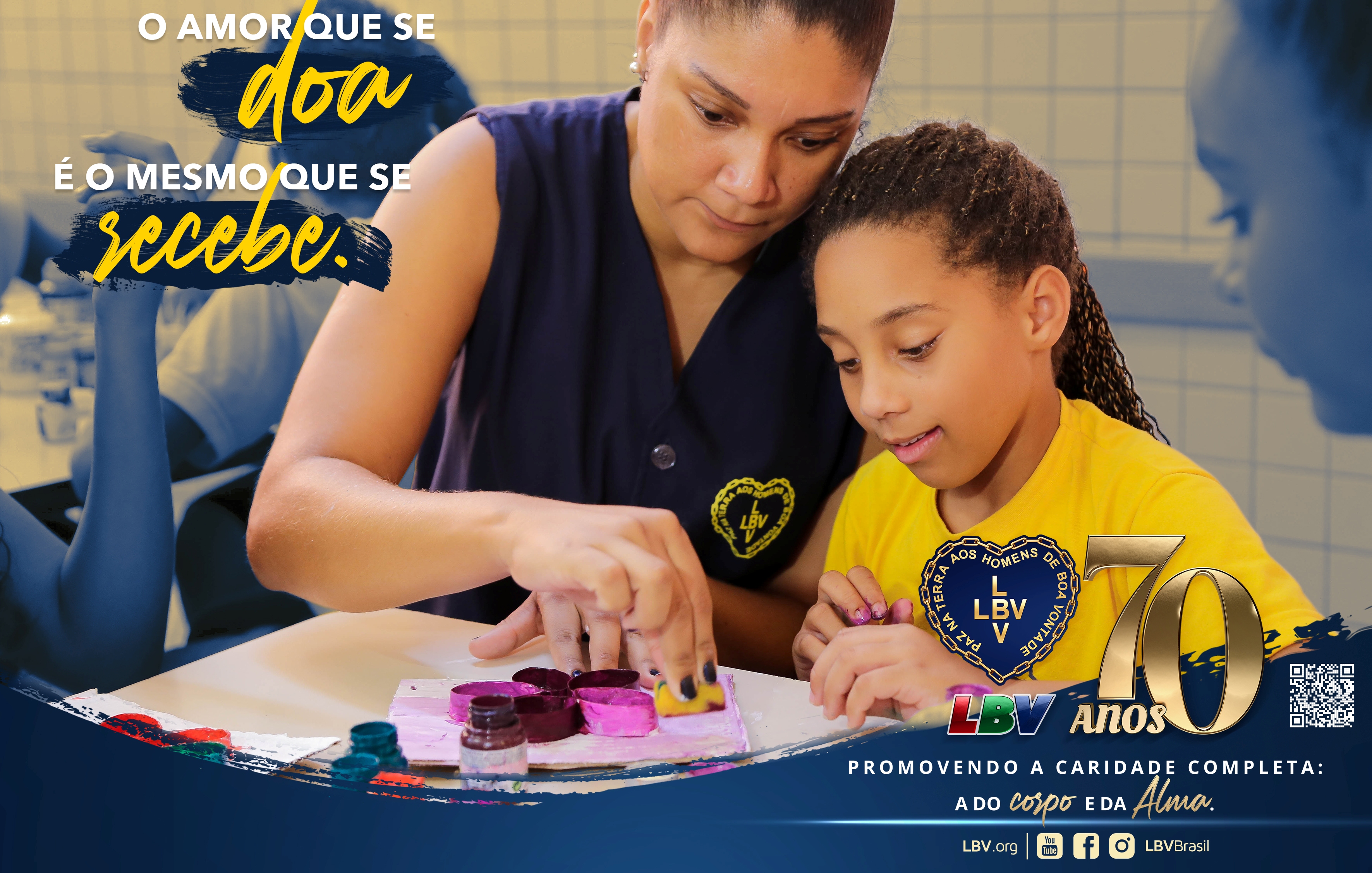 Nos 70 anos da LBV, campanha pela educação mobiliza a sociedade brasileira