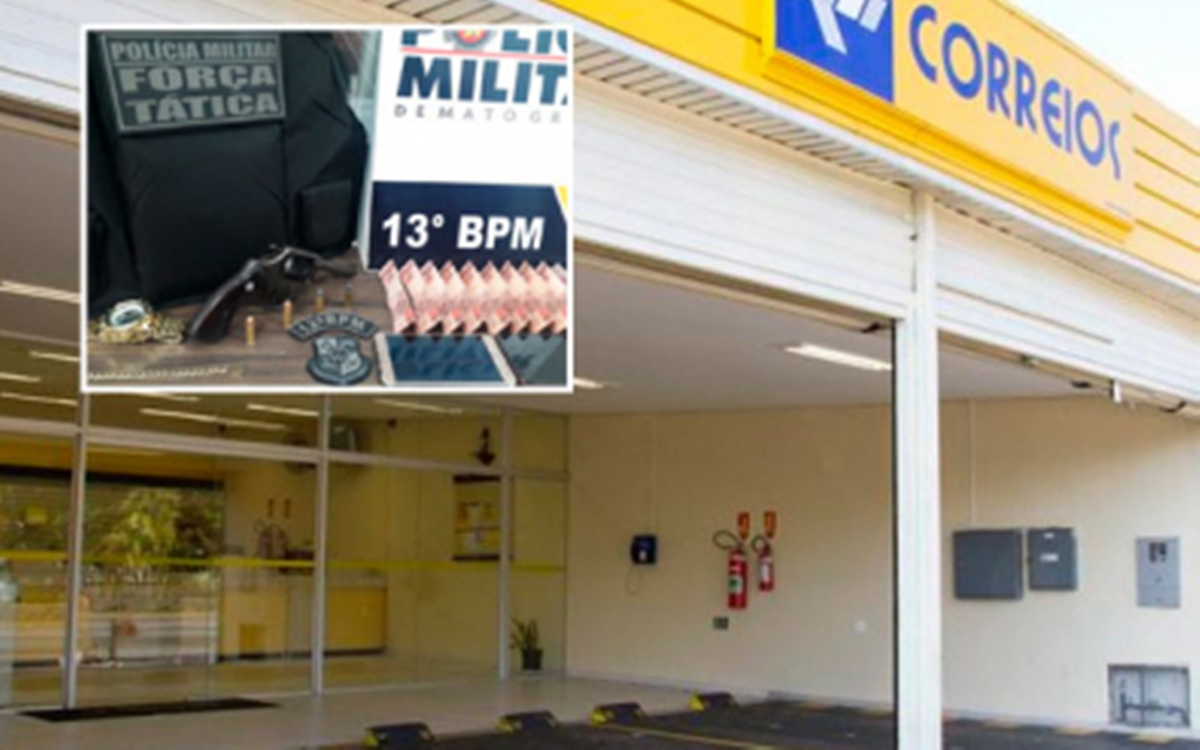 Dupla rende funcionários e assalta agência dos Correios em MT