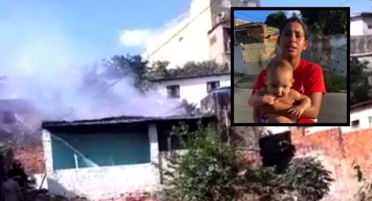 Cuiabá | Mulher consegue salvar crianças, mas tem casa destruída em incêndio e precisa de ajuda