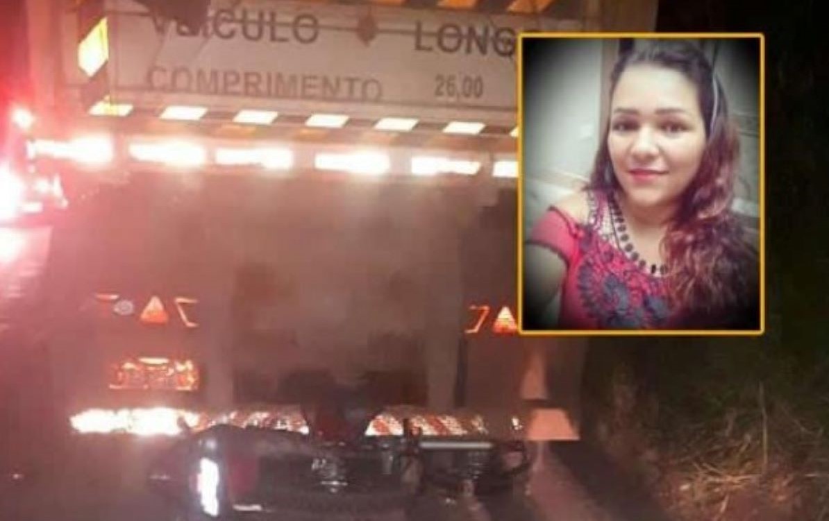 Alta Floresta | Mulher morre ao bater moto contra traseira de carreta estacionada
