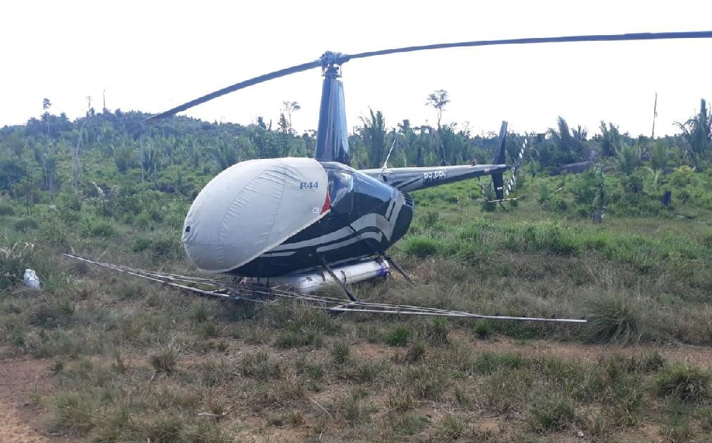 Ação integrada apreende helicóptero usado em desmatamento ilegal na Amazônia