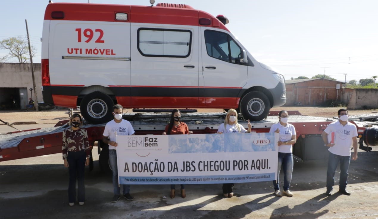 Alto Paraguai é contemplada com ambulância doada pela JBS