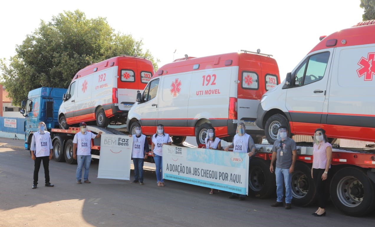 Araputanga é contemplada com novas ambulâncias doadas pela JBS