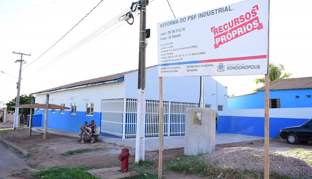 Rondonópolis | Reforma do PSF Industrial na Vila Olinda está sendo concluída