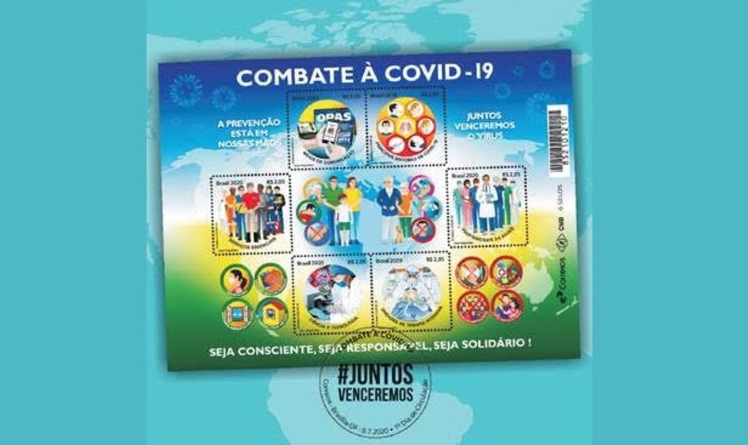 Correios lança selos em homenagem às ações de combate à Covid-19