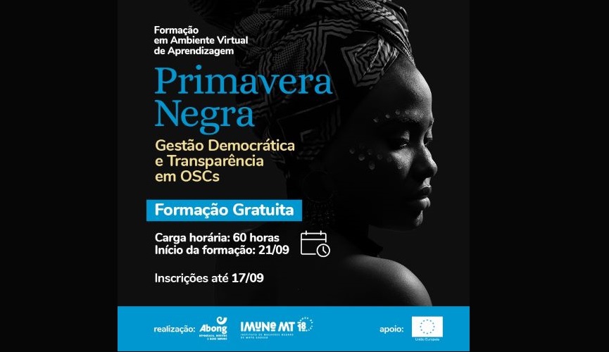 Instituto de Mulheres Negras em parceria com a Associação Brasileira de ONGs (ABONG) lançam curso de formação virtual destinado às organizações sociais.