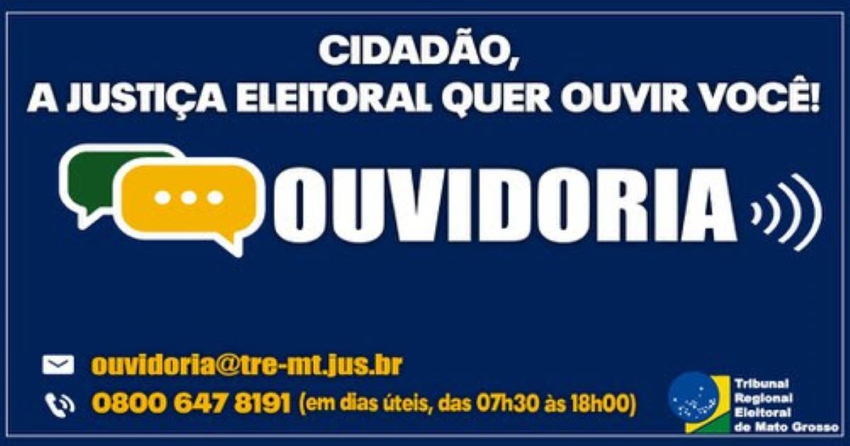 Ouvidoria Eleitoral: denúncias de cunho eleitoral são recebidas por telefone ou email