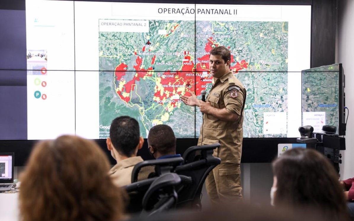 Combate e controle dos focos de incêndios estão concentrados na Região Sul do Pantanal