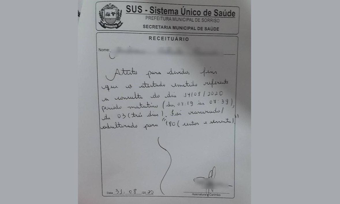 Sorriso | Funcionária é denunciada por entregar atestados médicos falsificados no trabalho há mais de um ano