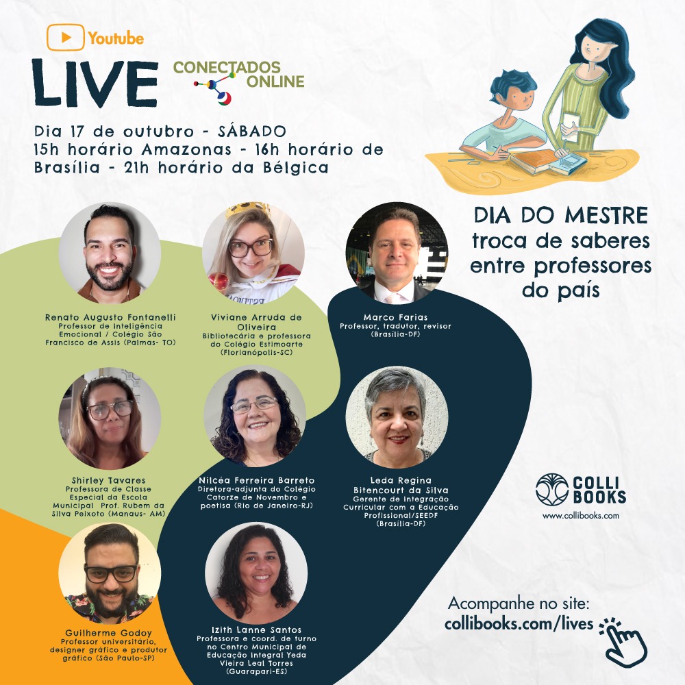 Editora Colli Books promove live com professores de diversas regiões do Brasil