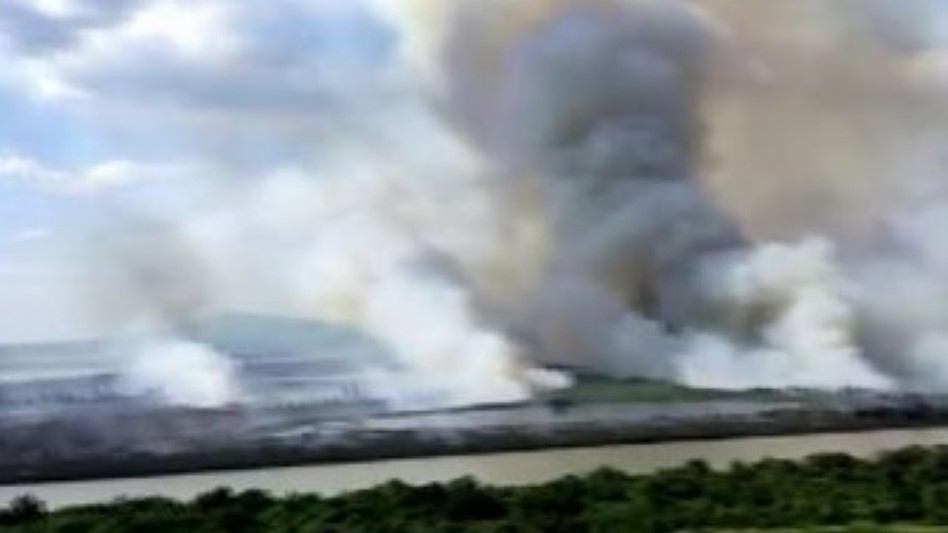 Fogo volta a ganhar força no Pantanal e atinge margens do Rio Paraguai