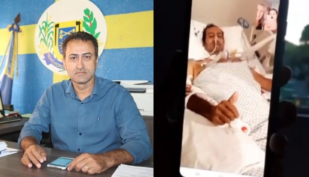 Prefeito reeleito em MT recebe notícia da vitória na UTI