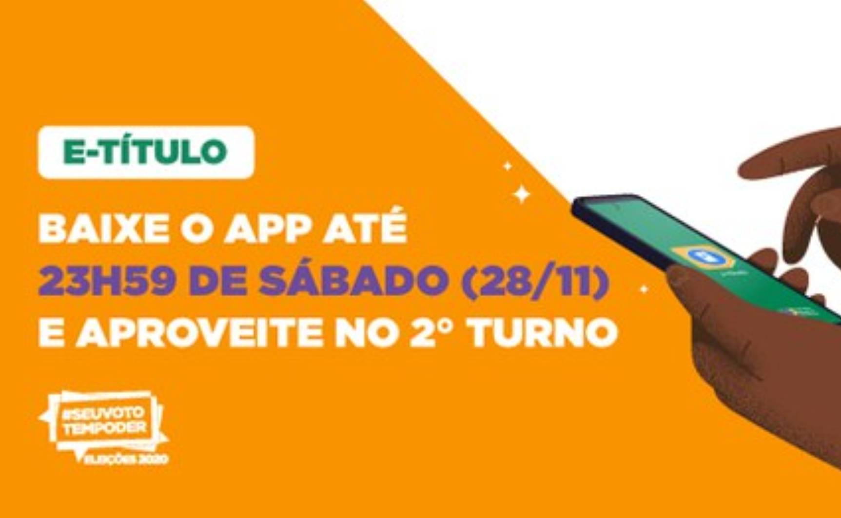 Eleitor: baixe o e-Título até 23h59 deste sábado (28)