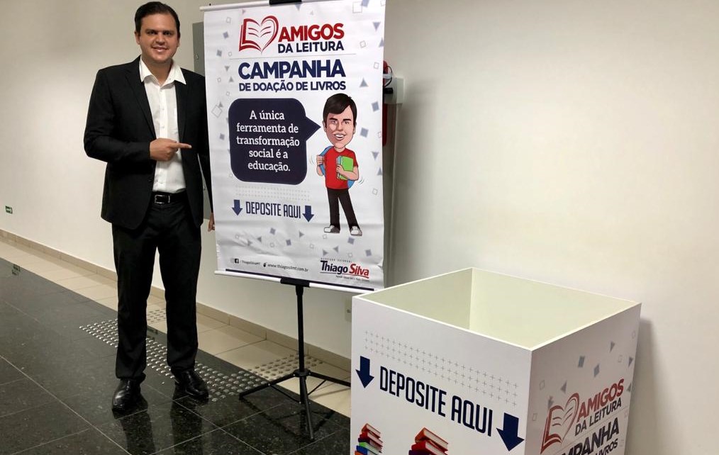 Deputado Thiago Silva lança campanha de doação de livros para escolas e bibliotecas públicas