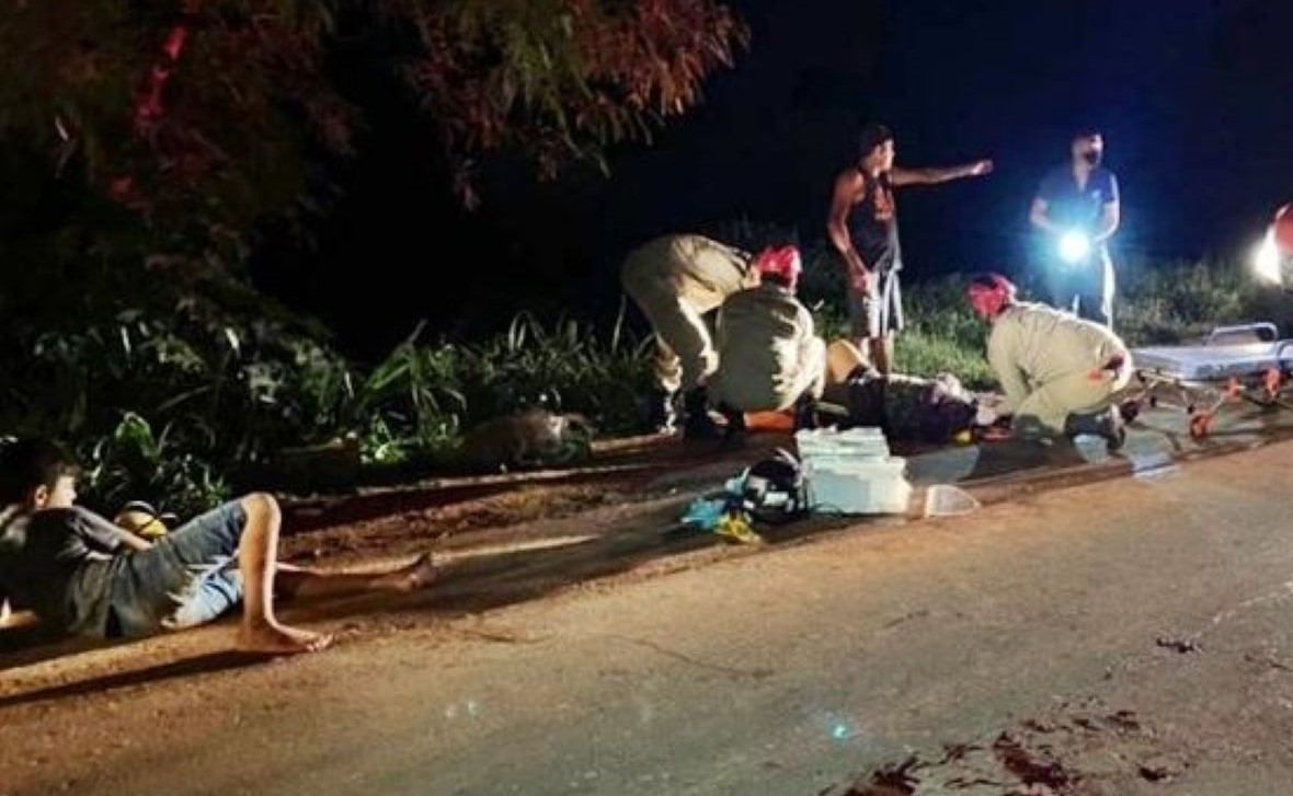Tangará da Serra | Adolescente é internado em estado grave após acidente entre carro e moto