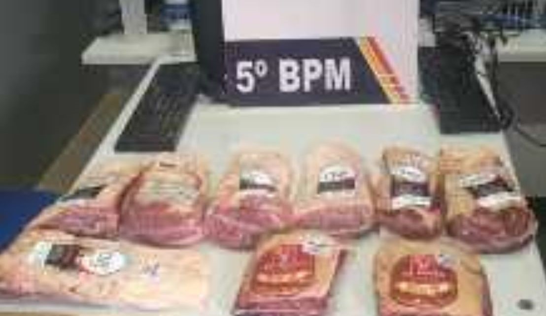 Rondonópolis | Mulher é presa após furtar 7 peças de picanha e 2 de contra filé de supermercado