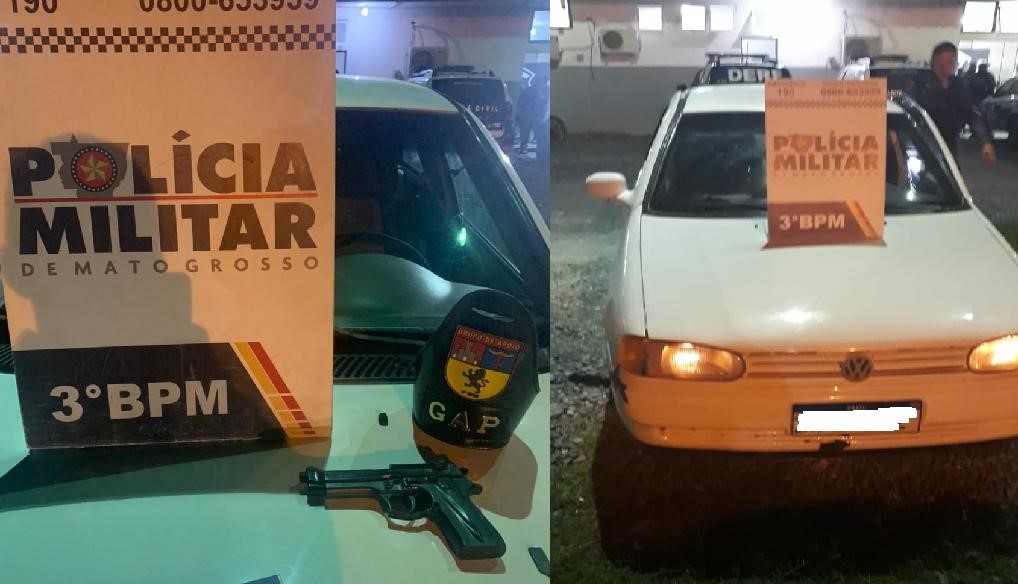 Adolescentes são apreendidos em flagrante com Gol furtado e réplica de pistola em Cuiabá