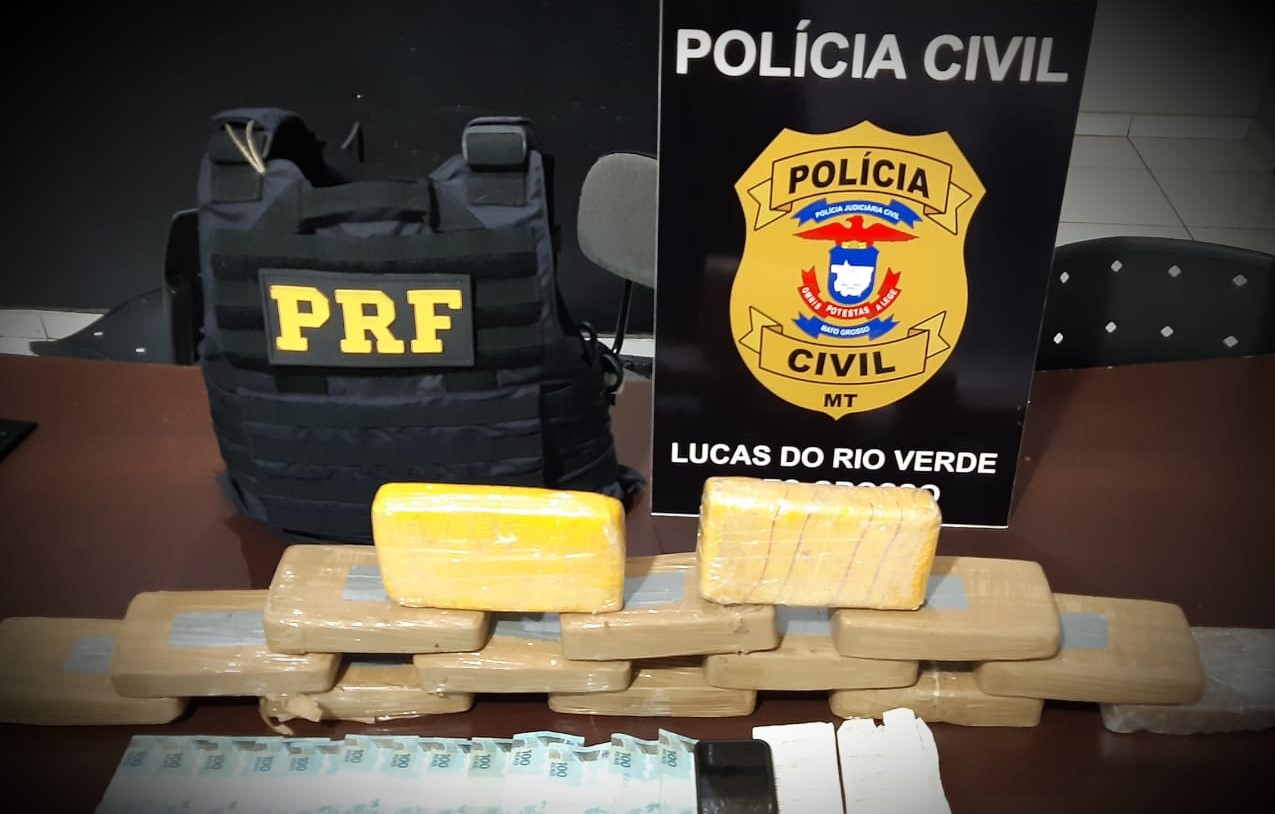 Lucas do Rio Verde | Mulher é presa com 14 quilos de drogas transportadas em meio a pacotes de pequi