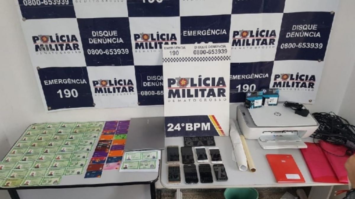 Cuiabá | PM prende mãe e dois filhos e fecha escritório de falsificação de documentos em Cuiabá