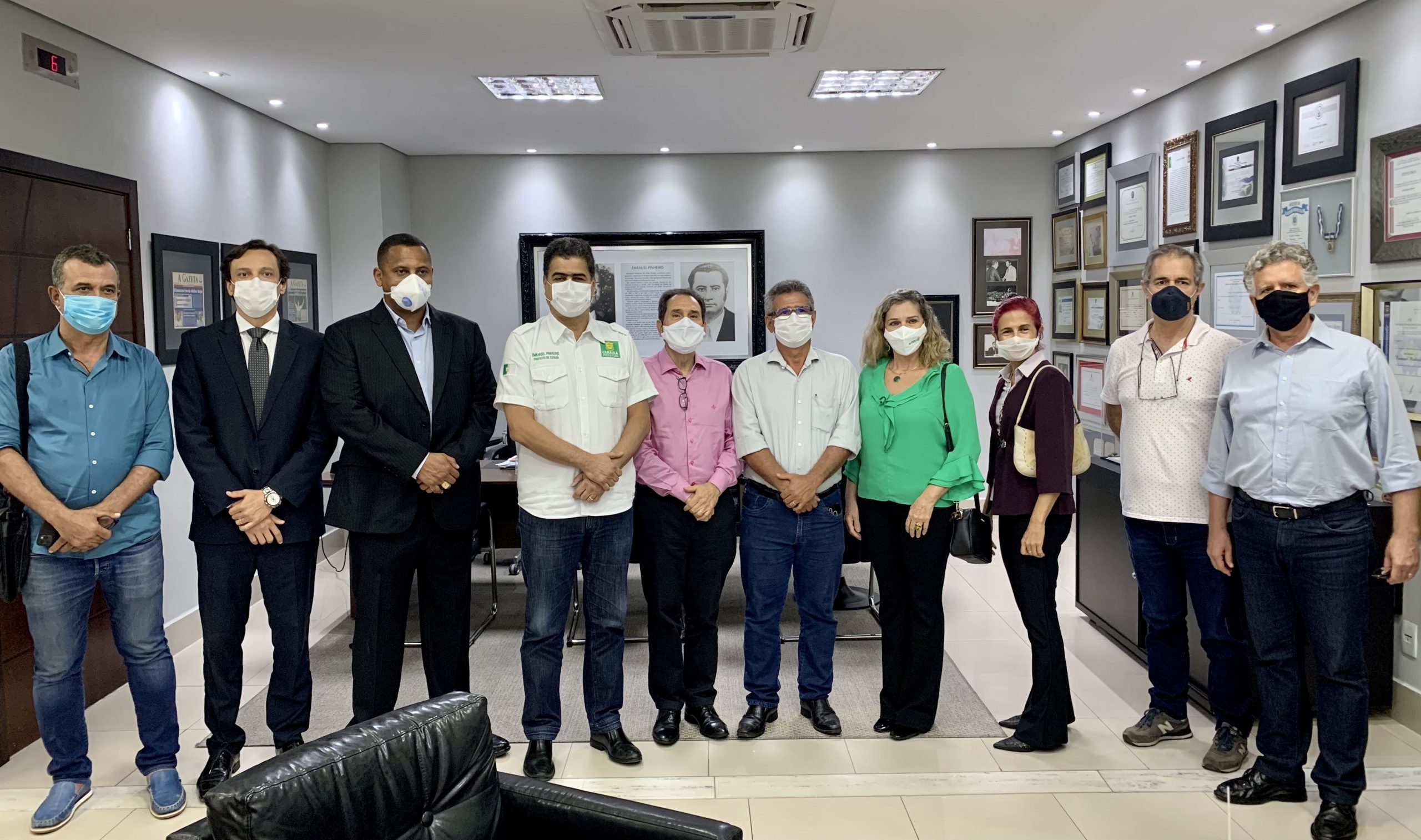 Presidente da Associação Comercial de Cuiabá e diretores se reúnem com prefeito Emanuel Pinheiro