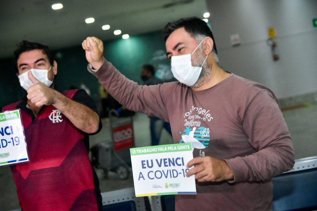 Após tratamento em outros estados, 154 pacientes recuperados da Covid-19 já voltaram para casa