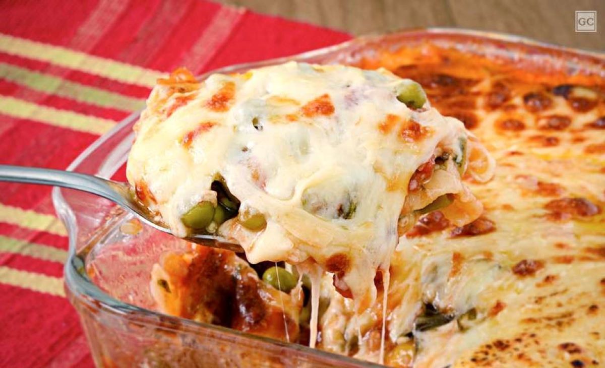 Opção de lasanha vegetariana para testar em casa
