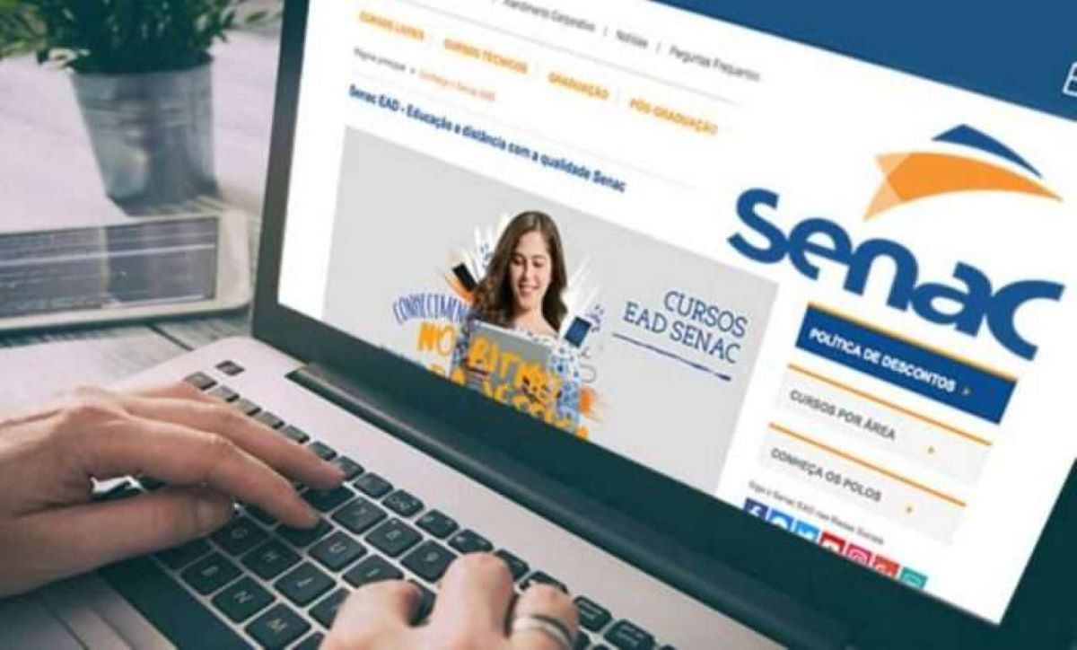 Senac oferece 1.749 vagas gratuitas em cursos técnicos EAD para pessoas de baixa renda