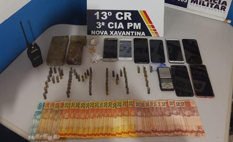 PM prende quatro e desmonta organização do tráfico com mãe, filho e nora em Nova Xavantina