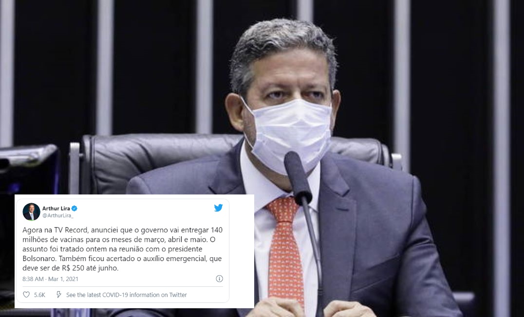 Em entrevista, Arthur Lira diz que primeira parcela do novo auxílio será paga neste mês