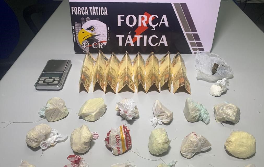 Força Tática flagra foragido da justiça com drogas em Rondonópolis