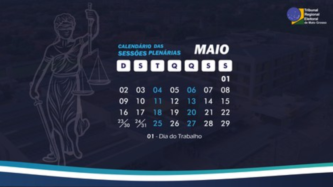 TRE-MT terá 8 sessões plenárias no mês de maio