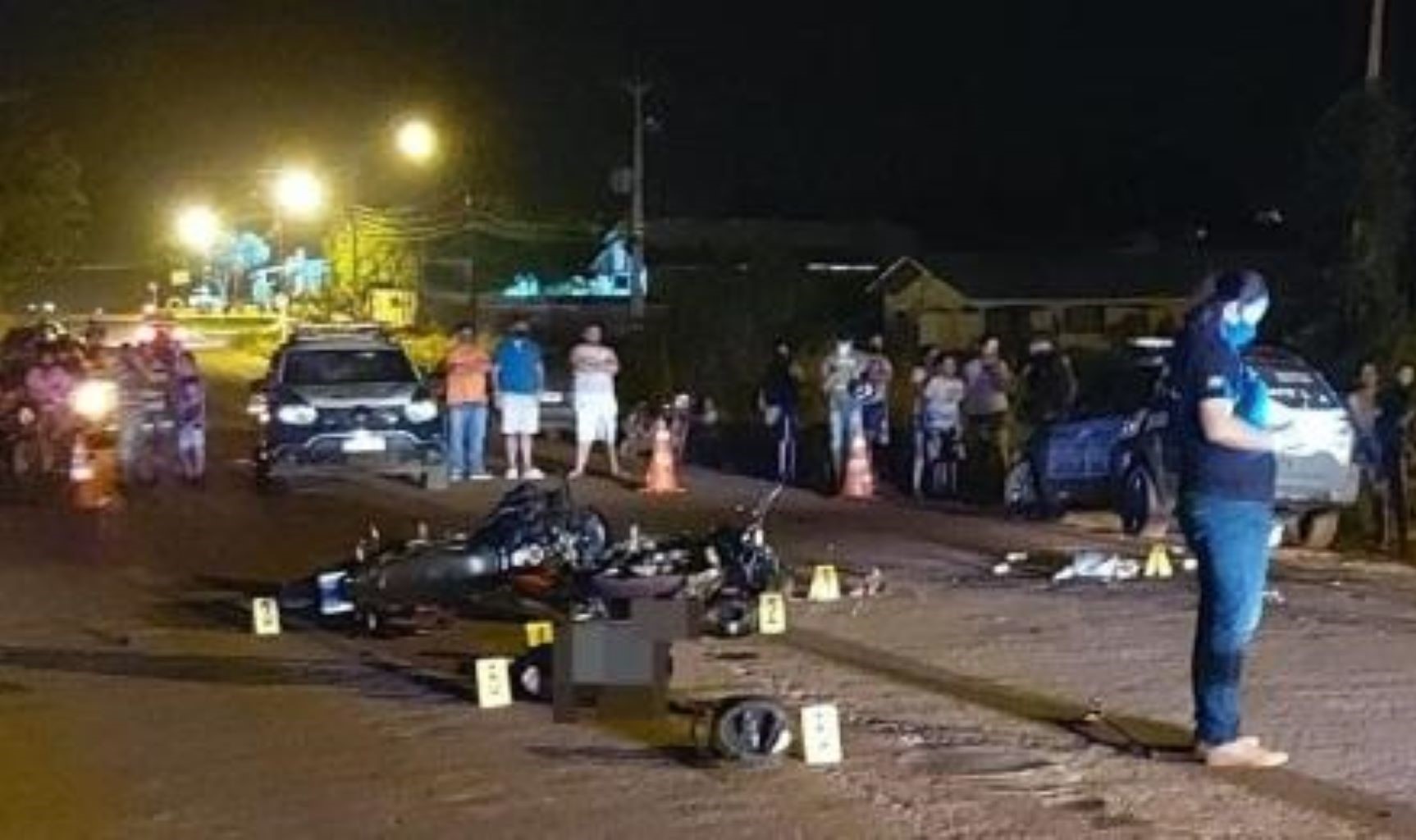 Juína | Batida de frente entre motos deixa um morto e dois feridos em avenida