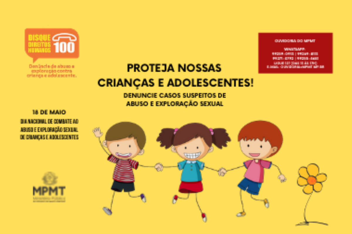 Abuso e Exploração Sexual | MPMT reforça canais para que crimes sejam denunciados na pandemia